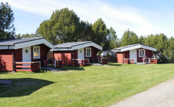 Campingstuga vid Vättern.