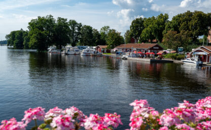 Antique market in the town of Askersund Sweden