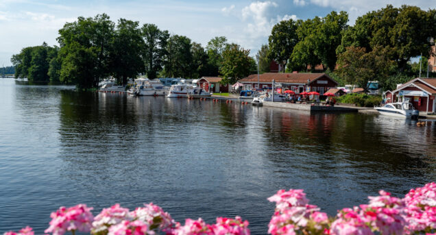 Antique market in the town of Askersund Sweden