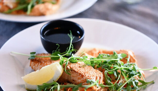 Närbild på en maträtt.